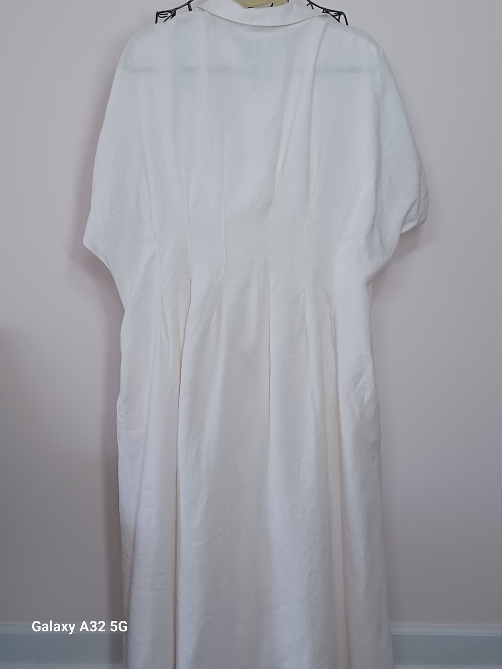Exquise Anthropologie Tobie Linen Pleated Maxi Shirt Dress - Size L - Picture 3 of 7